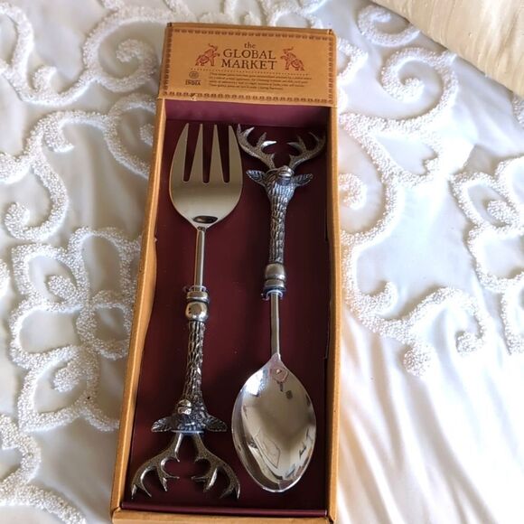 Vintage set of Stainless Steel Serving pieces from the Global Market - Picture 2 of 8